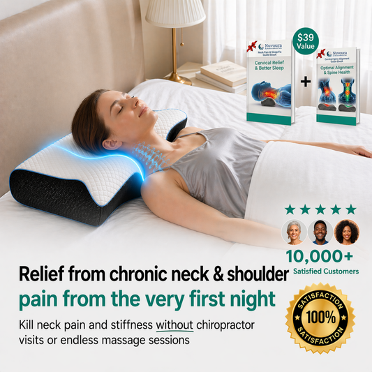 Novoura™ — Precision Cervical Pillow for Deep, Pain-Free Sleep